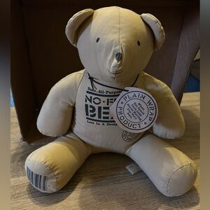 1985 Dakin No Frills Stuffed Bear Vintage Tags Attached